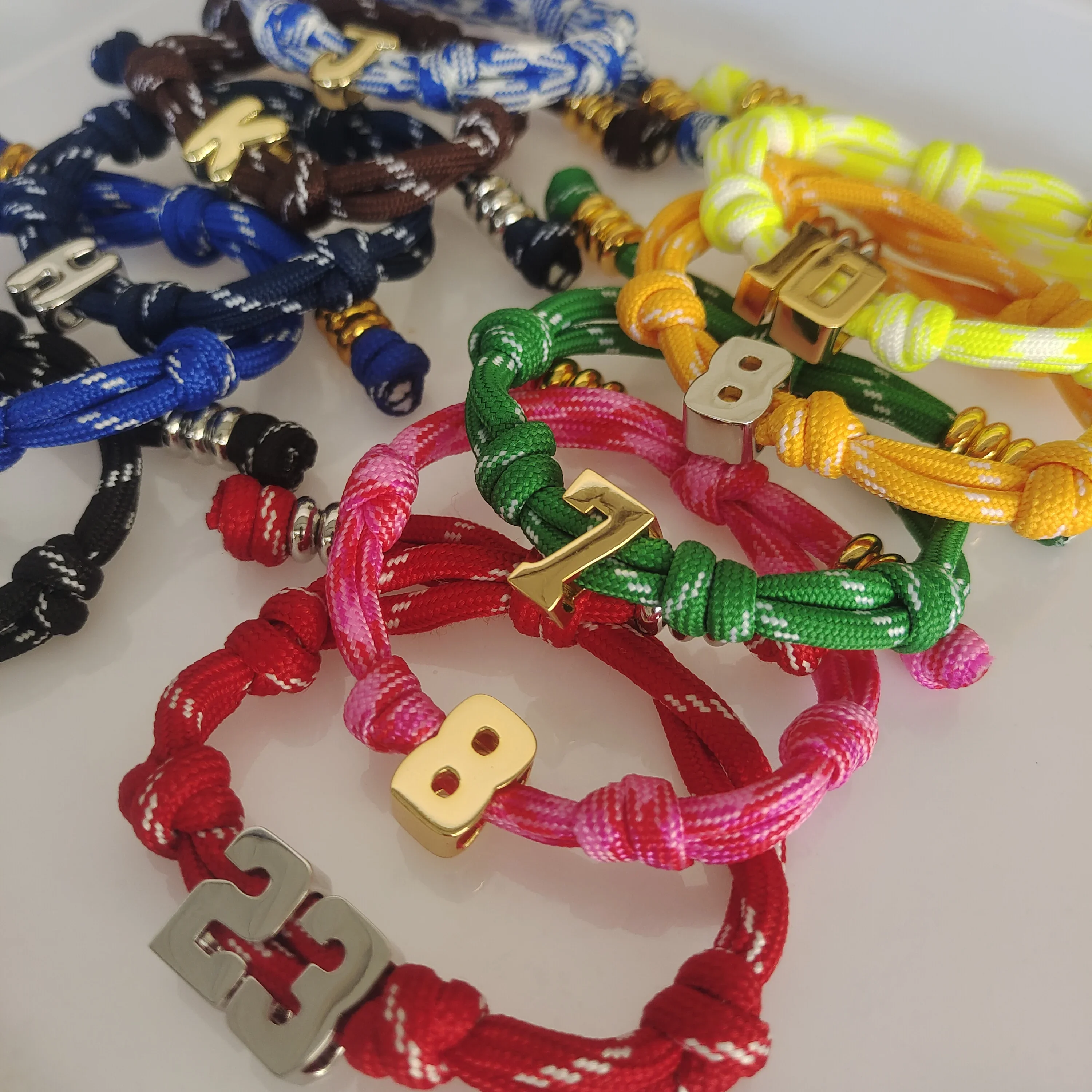 

Dive In Number Bracelet Custom DIY Handmade Braided String Lucky Digit Bracelet Colorful Cord Christmas JewelryGift Women