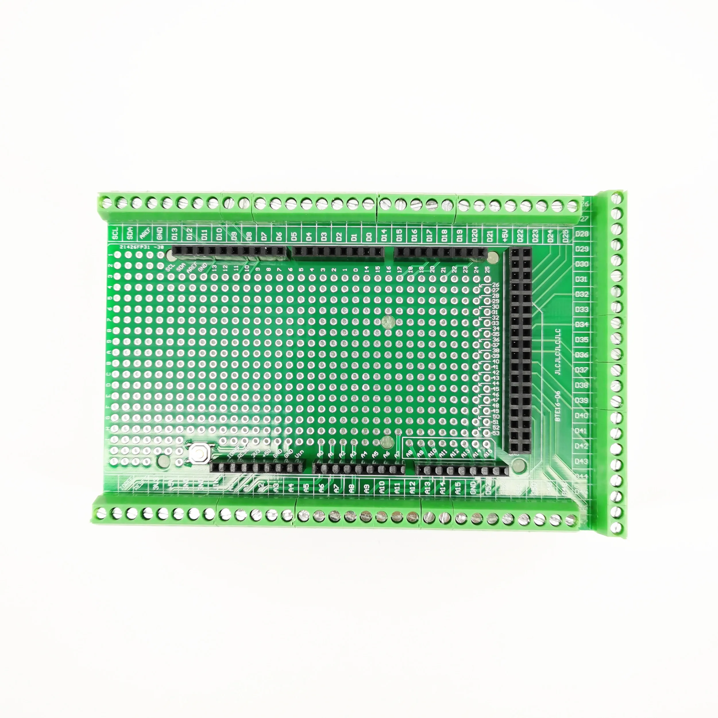 Compatible With MEGA2560 Double-side PCB Prototype Screw Terminal Block Shield Board Kit For Mega 2560 R3