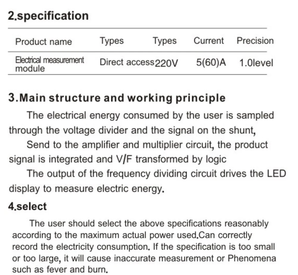 LCD-Anzeige kWh-Zähler 220V 5(60)A Energiezähler kWh 50Hz AC Digitaler Energiezähler Rücksetzen auf Null Energiezähler Haushaltsenergie – Detail 10