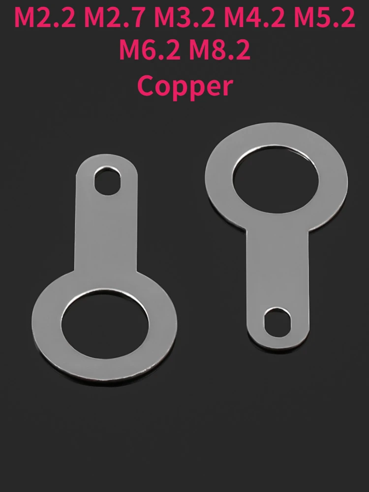 M2.2 M2.7 M3.2 M4.2 M5.2 M6.2 M8.2 Single Head Soldering Lug Copper Washer Copper Soldering Lug