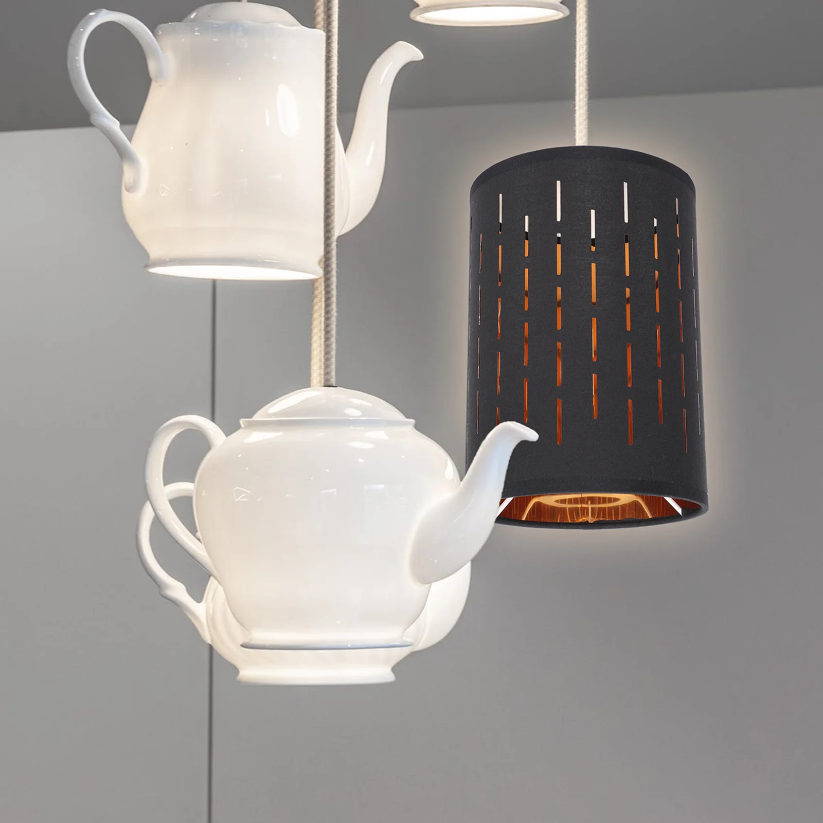 Lampshade Decorations Light Cover Hollow Cloth Practical Metal Modern Table Decorative Hollowed-out