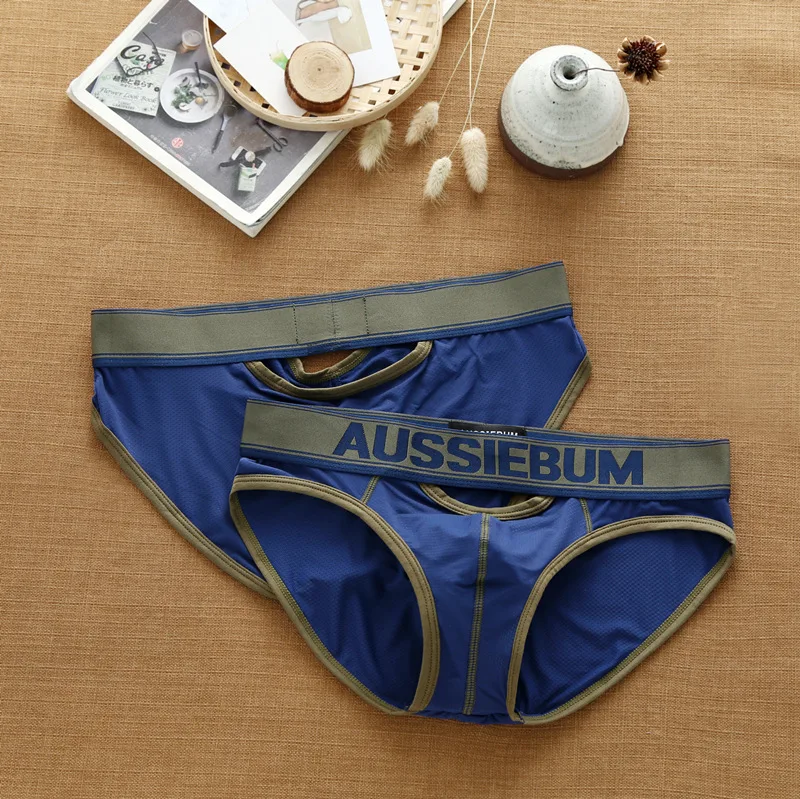 Aussiebum men\'s briefs hip lift sexy front and back small hollowed-out shorts fashion comfortable breathable underwear