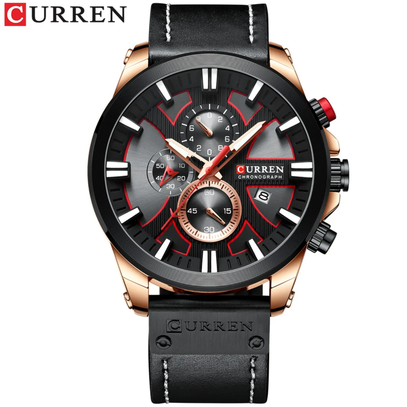 New CURREN Men Watches Fashion Quartz Wrist Watches Men's Military Waterproof Sports Watch Male Date Clock Relogio Masculino view 2