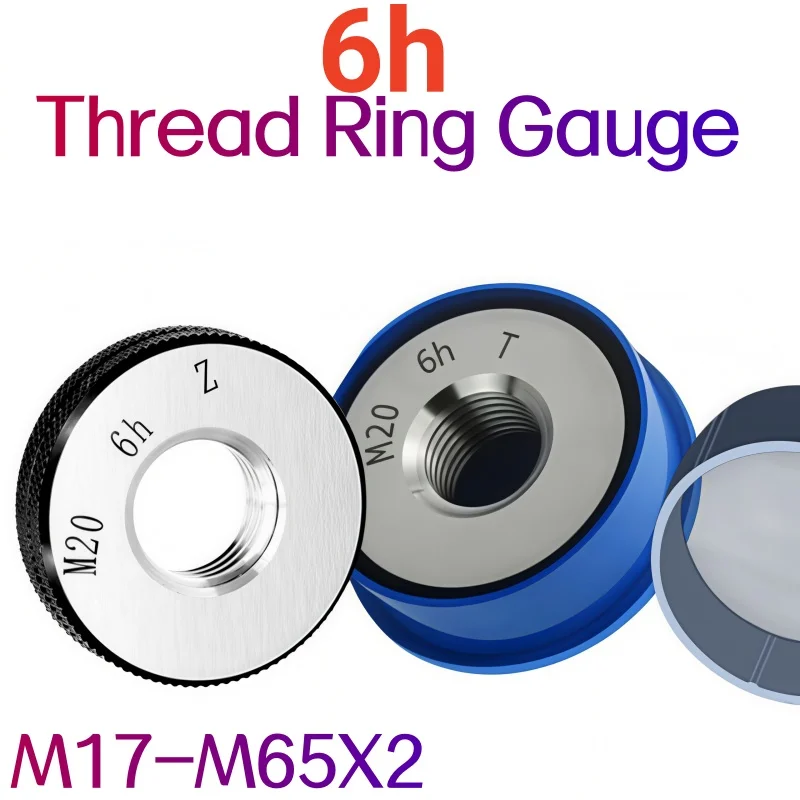 1SET Thread Ring Gauge Plug Gauge 6h Taper M17 M18 M19 M20 M21 M22-M65 Thread Distance 2 PCS Measurement Tools