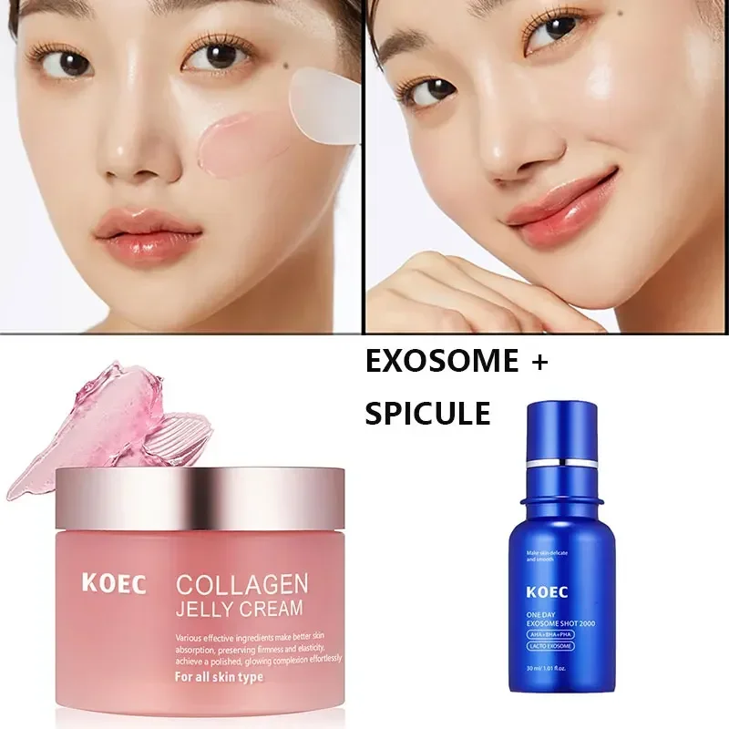 Facial Micro-needle Essence Shrinks Pores Remove Comedones Collagen Jelly Cream Nourishes Moisturizes Smooth Facial Skin Care