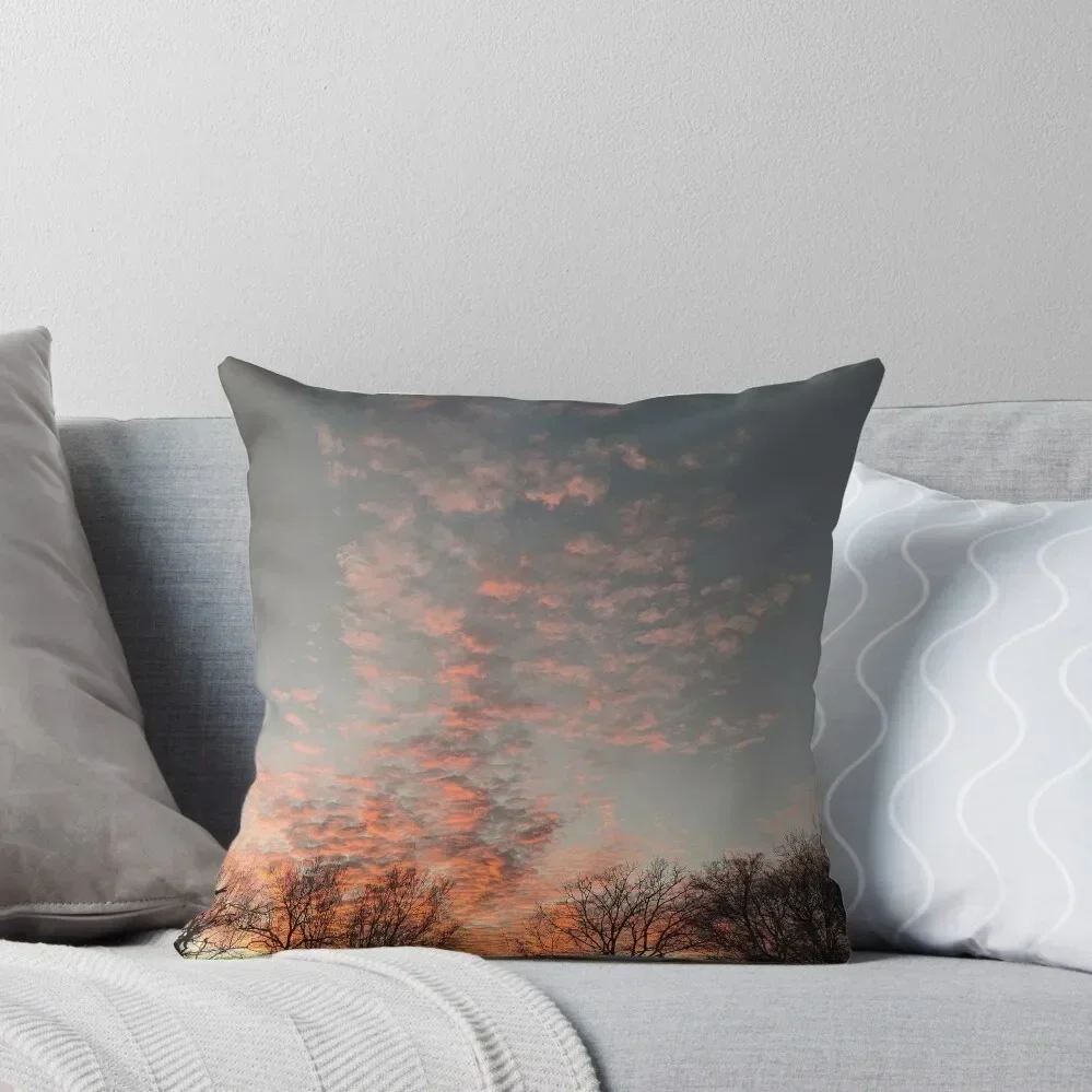 

Color Cloud Sunset Photo Golden Evening Light Dark Throw Pillow ornamental pillows Pillowcases For Pillows luxury covers pillow