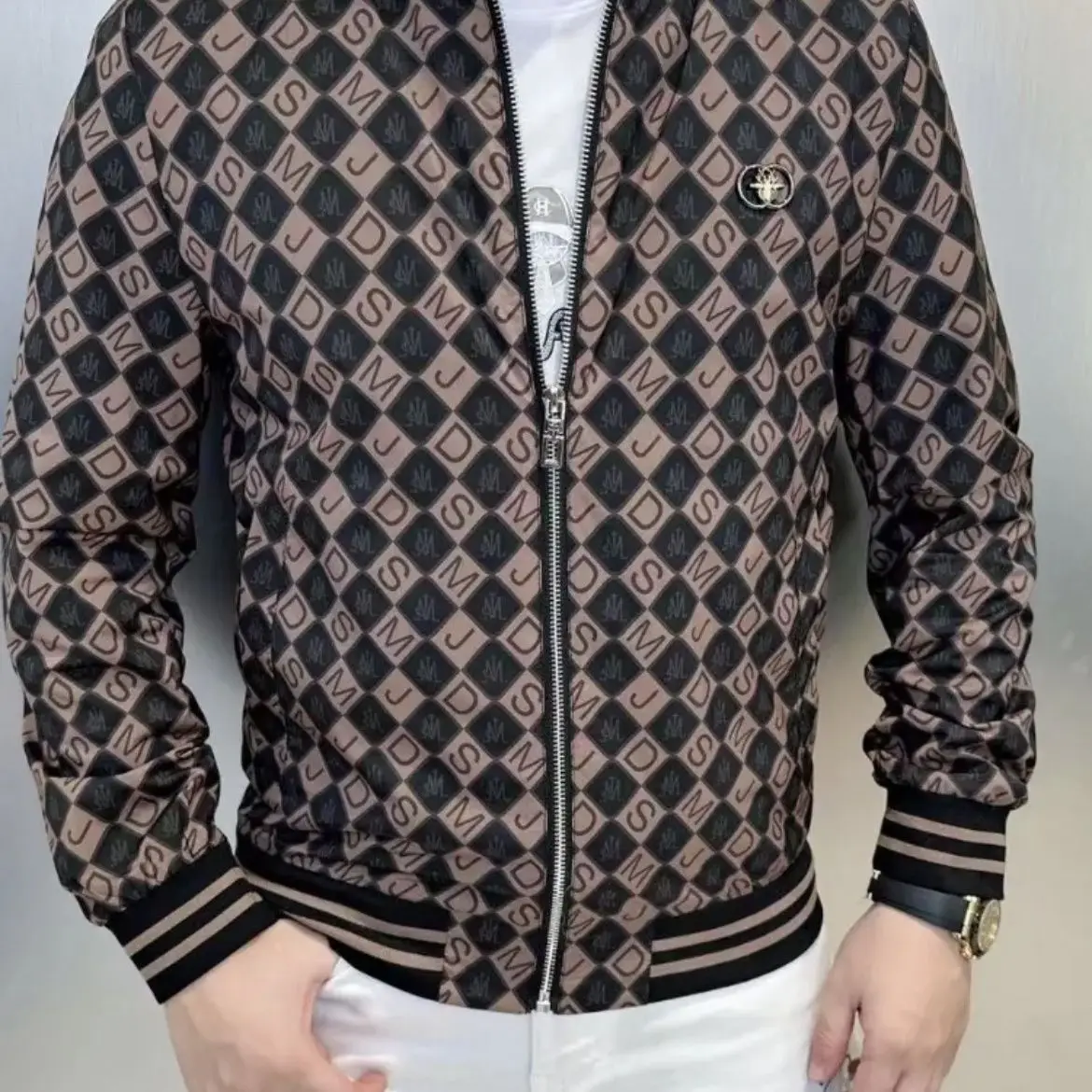 Premium New Men's Jacket Spring and Autumn 2023 New Thin One Piece Small Jacket Baseball Collar