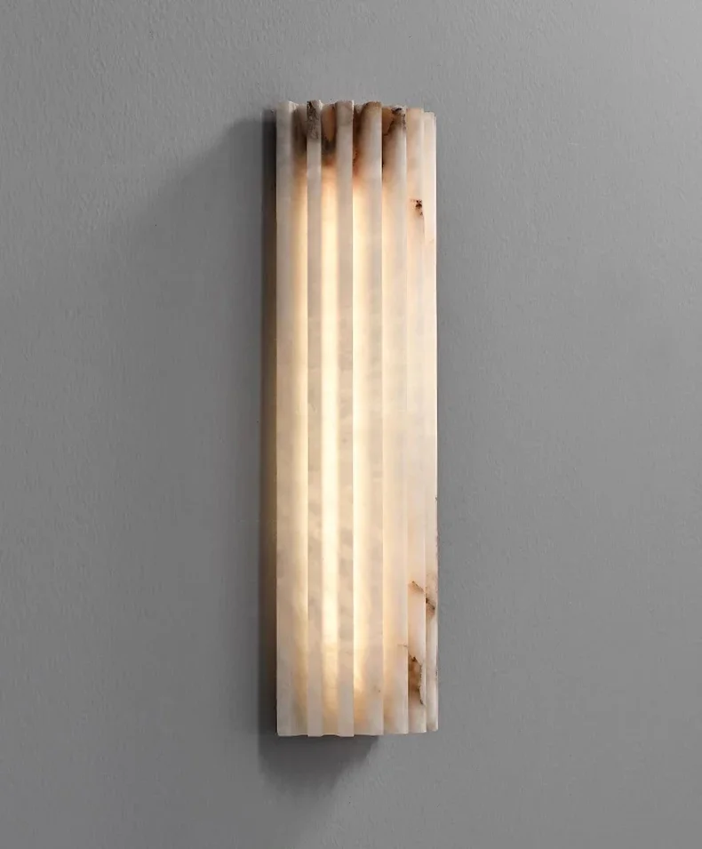 Creative Real Marble LED Wall Lamp Art Room Sconce