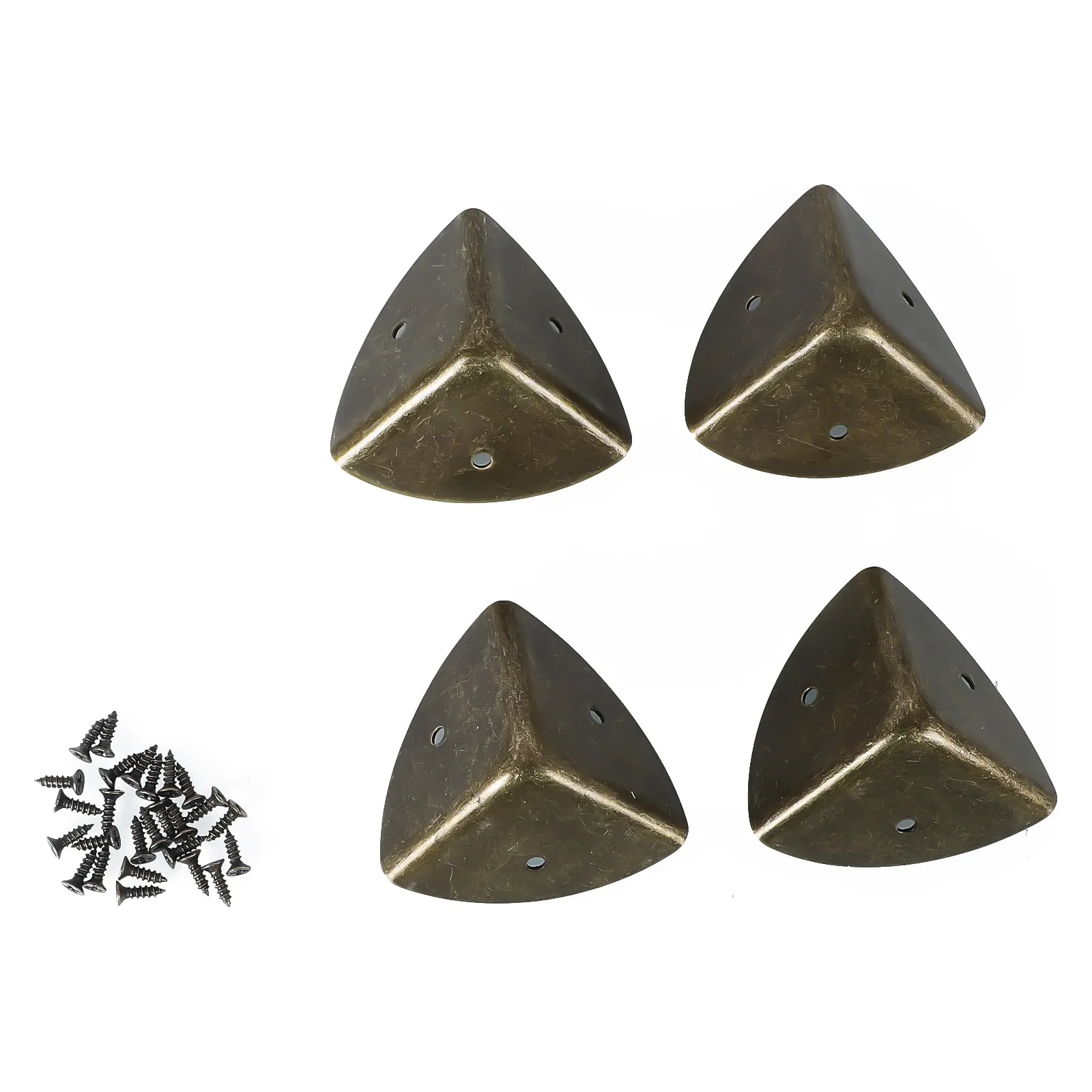 House With Screws Corner Protectors 40mm Bronze Case Metal Corner Edge Protectors for Table Box Chest Trunk (4pcs)