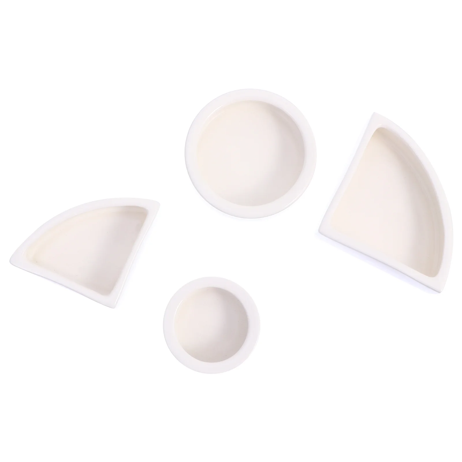 

4Pcs Durable Ceramic Reptile Feeding Bowls Escape Proof Lizard Food Dish Gecko Worm Dish Pet Water Bowl Reptile Bowl