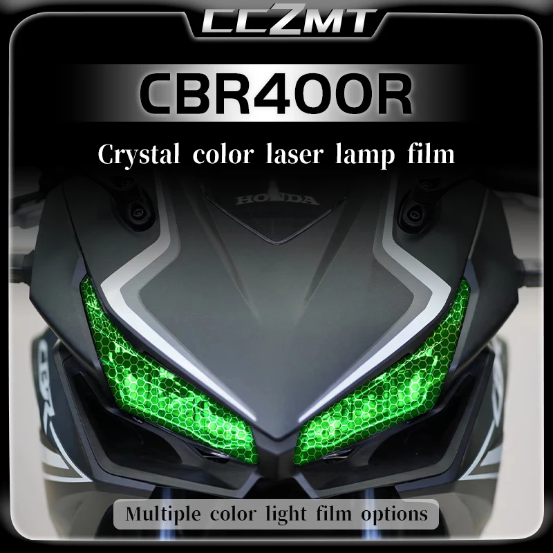 

For Honda CBR400R honeycomb laser light film headlight film transparent protective film sticker modification