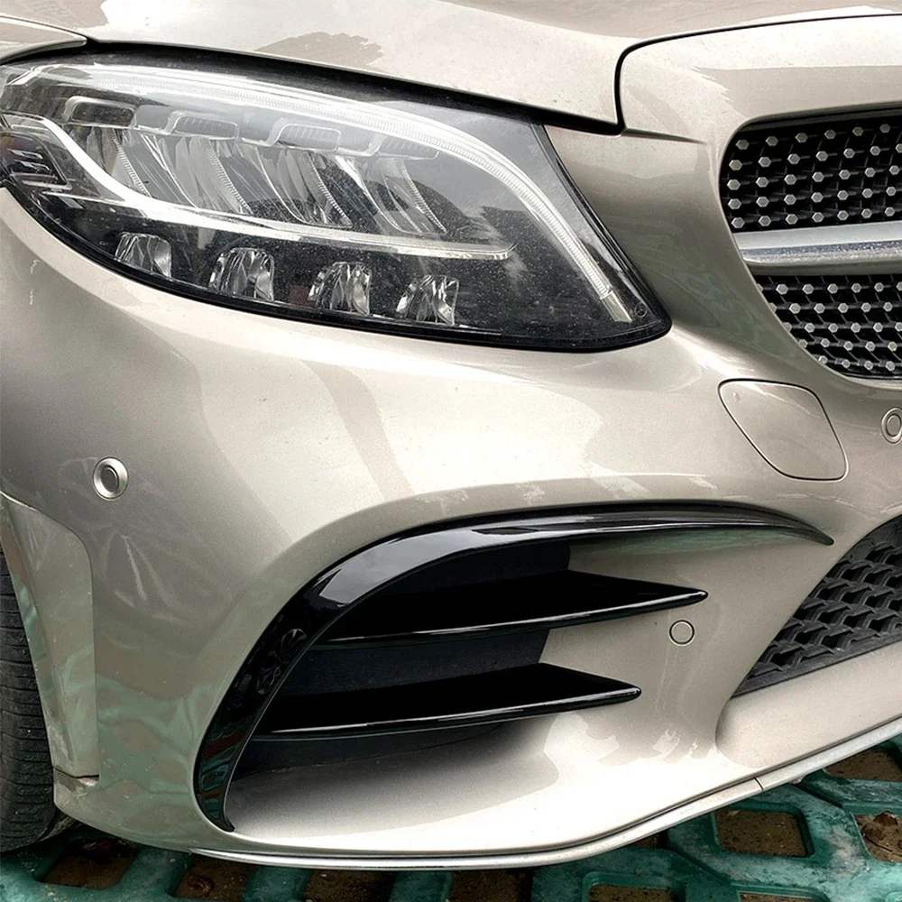 

GEFENSI Front Bumper Splitter Side Spoiler Air Vent Wind Knife Body Kits For Mercedes-Benz C-Class W205 C180 C200 C260 2019 2020