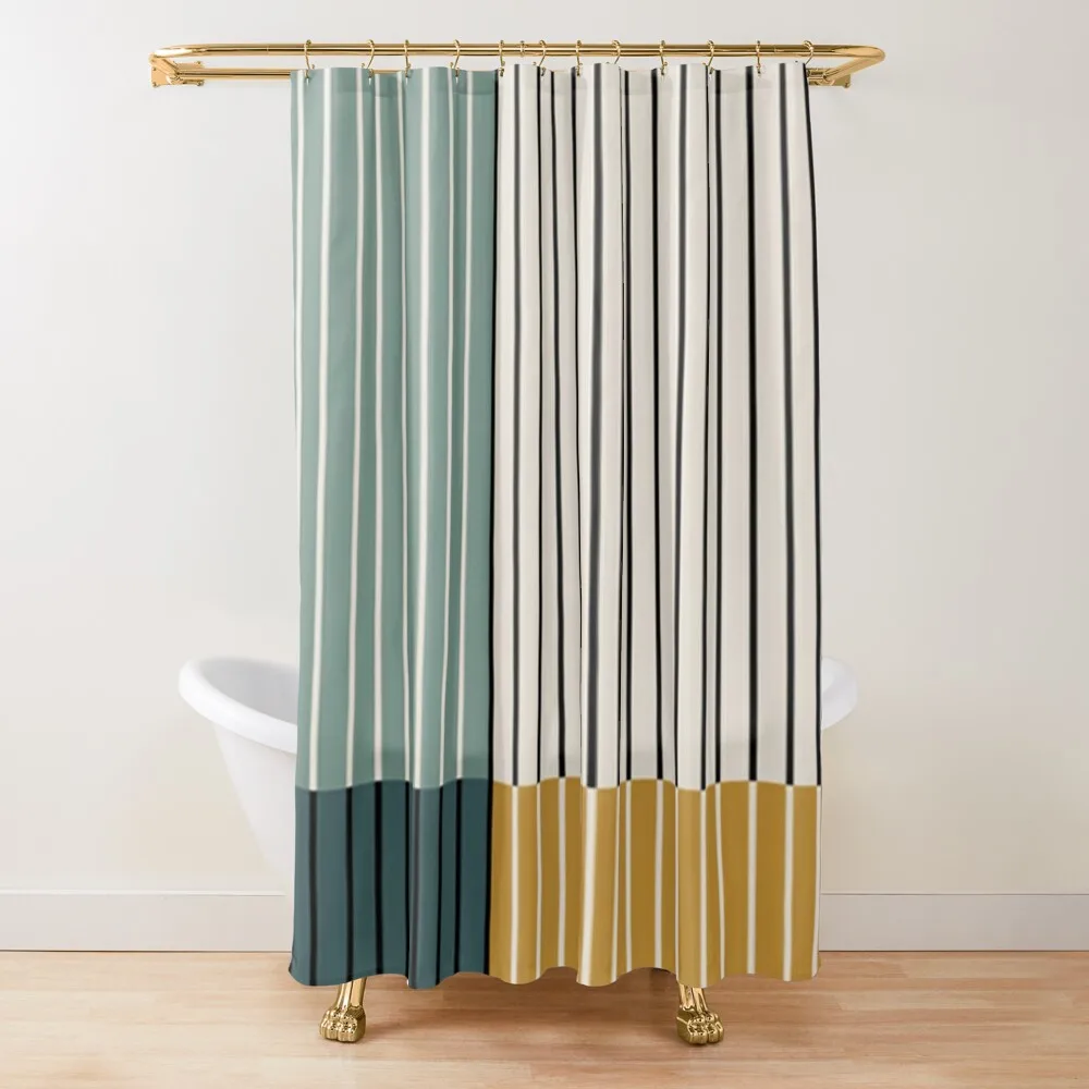 

Lines In Colors Shower Curtain Waterproof Bath And Anti-Mold Shower Bathroom Bathroom Deco Shower Sets For Bathroom Curtain