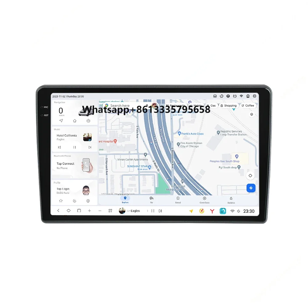 

MEKEDE DUDUAUTO 2K Car Radio Multimedia Player Reversing Aid Screen DSP Wireless Car-play Android Auto for 407 2004-2008