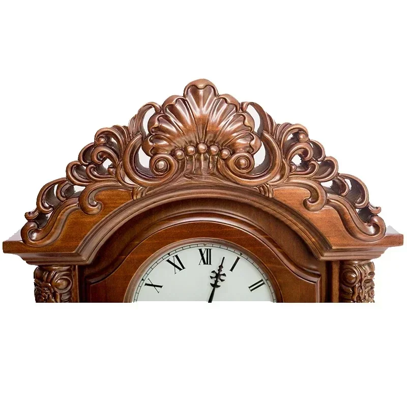 Американские ретро механические часы из цельного дерева, медный механический сердечник, европейский стиль, вилла, гостиная, маятниковые часы Y