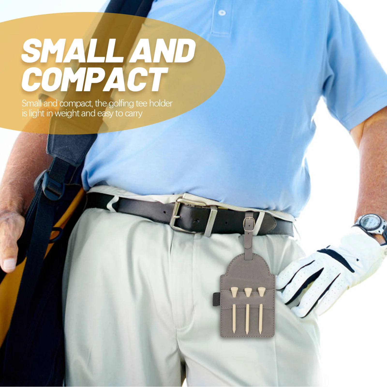 

Golfing Golf Bag Tag Tees Covers ganizer Pu Tee Carriers Men Supplies Portable Golfing Tee ganizer Tees Holder Tools