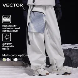 VECTOR Men's and Women's Winter Ski Pants Ankle Binding Pants Outdoor High-quality Windproof Waterproof and Warm Snow Pants