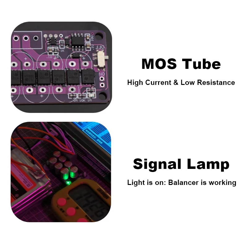 6A Active Balancer Equalizer Energy Transfer Board Li-ion LiFePo4 LTO Lithium Battery Pack Flying Capacitors Balancing Technique