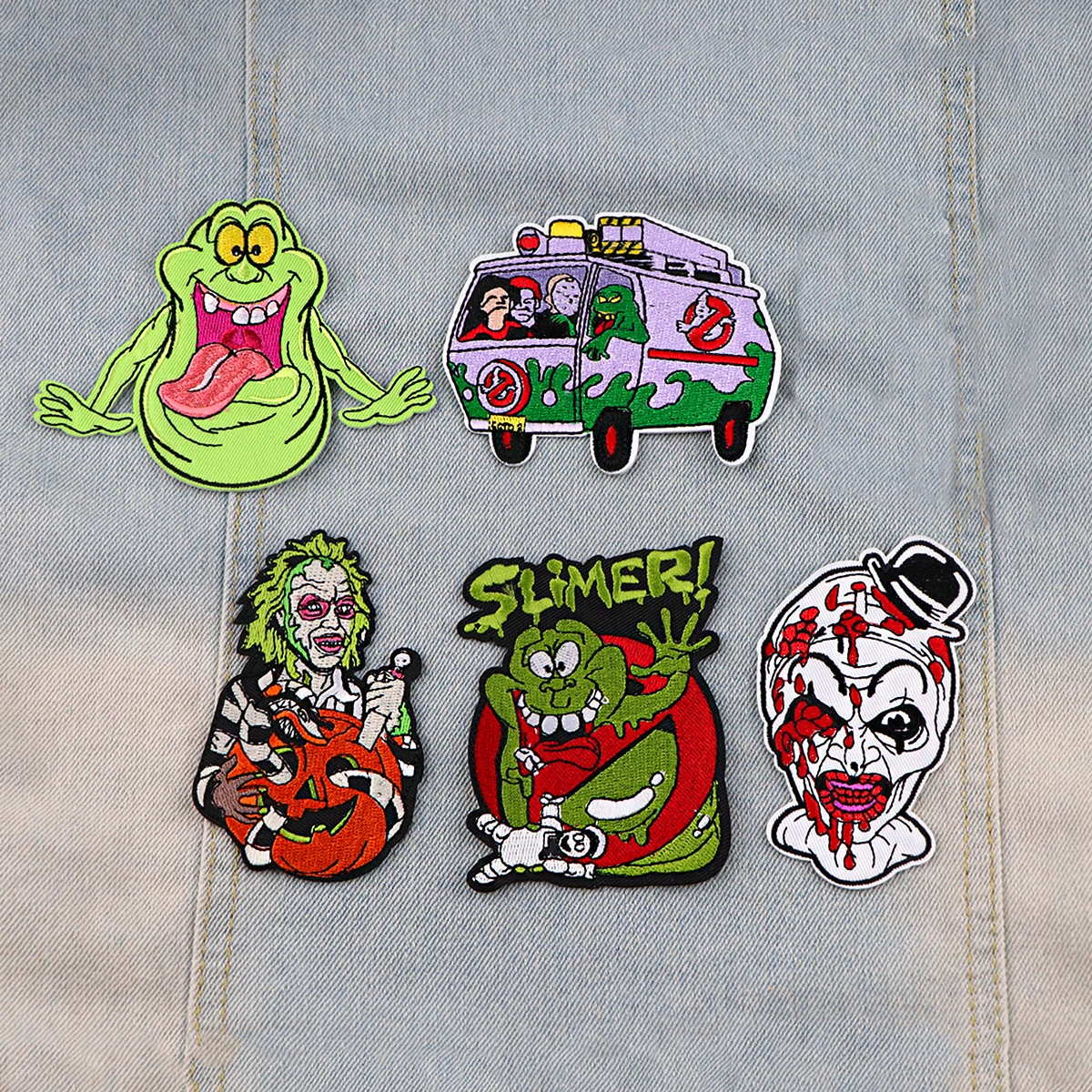 Horror Movie Patch Embroidery Patch Iron On Patches For Clothing Thermoadhesive Patches On Clothes Jacket Ironing Sew Stickers