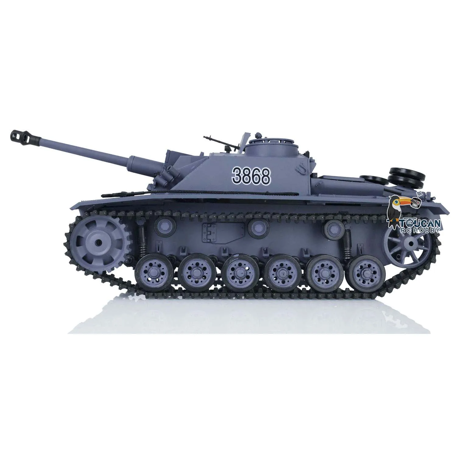 7.0 Plastic Stug III RTR RC Tank 2.4G Henglong 1/16 Scale Model 3868 Military Vehicle for Hobbyists TH17419-SMT4 - view 3
