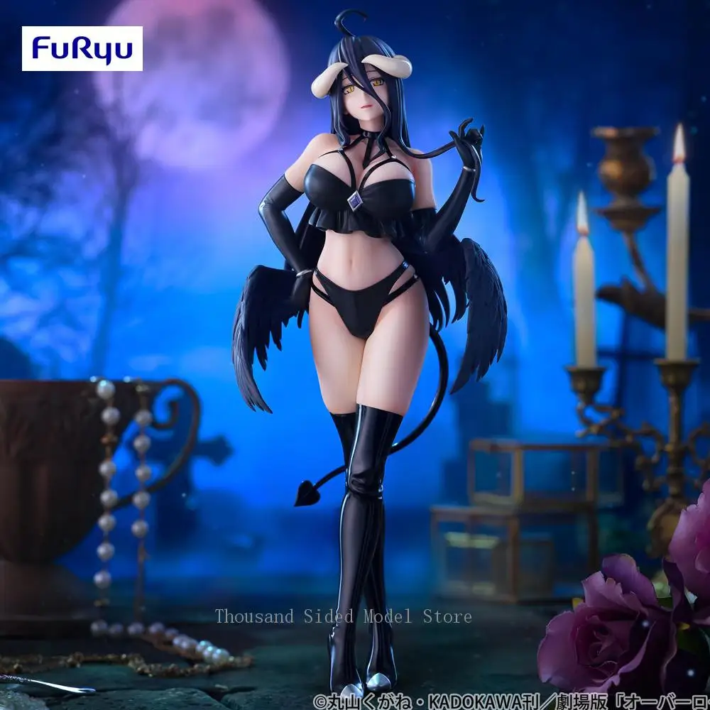 IN Stock Original FuRyu BiCute Dark OVERLORD Albedo Action Figure Anime Model Decoration Genuine Collectible Toys Birthday Gift