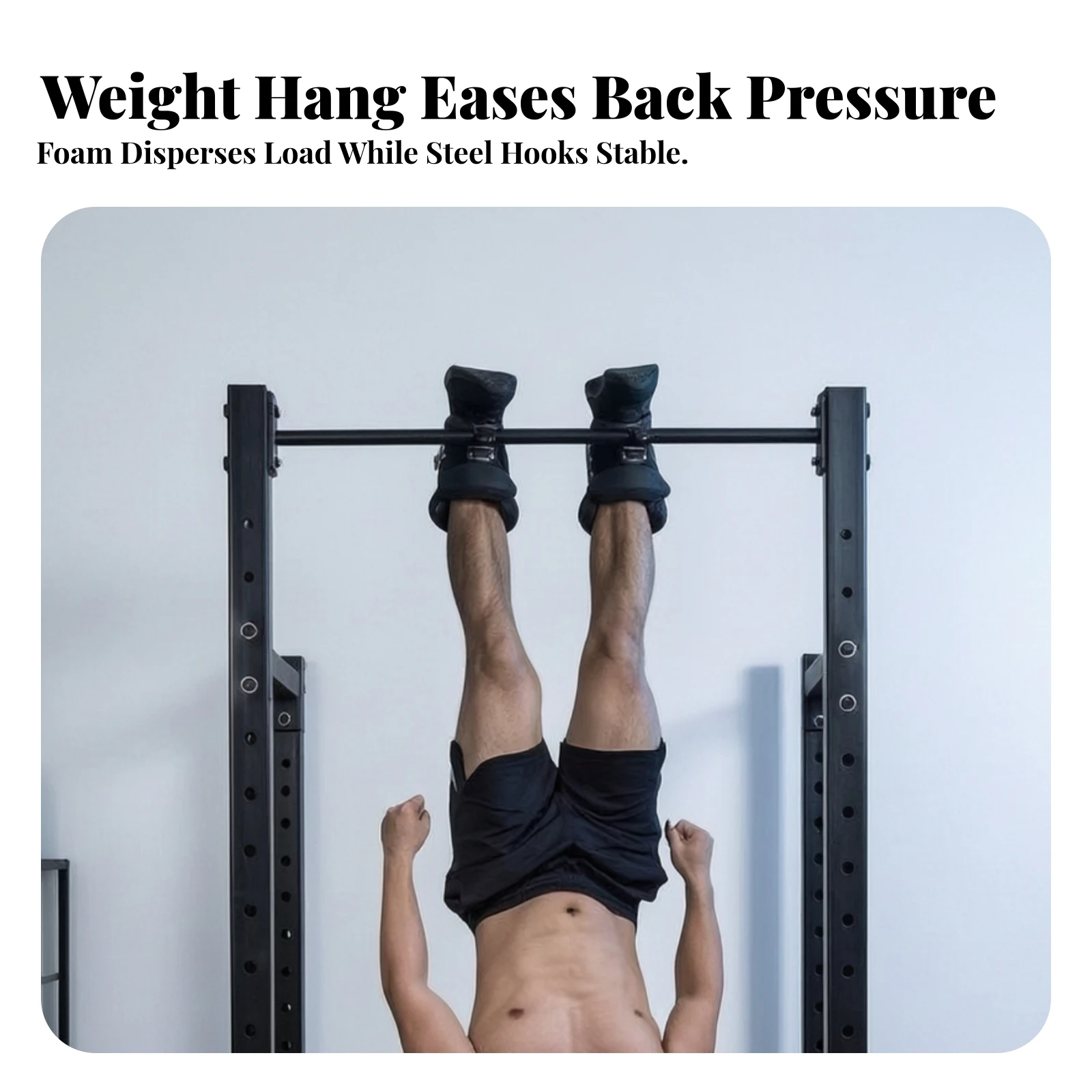 Hanging Ankle Cuffs with Assist Rope Padded Inversion Cuffs with Metal Hooks Inversion Boots with Foam Padding