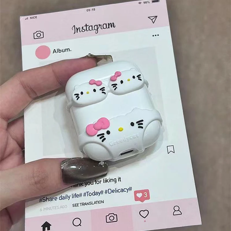 

Sanrio Hellokitty White Bikini Shape Cute Kawaii AirPods Case Suitable for Airpods 1, 2, 3, Pro 2, Pro2