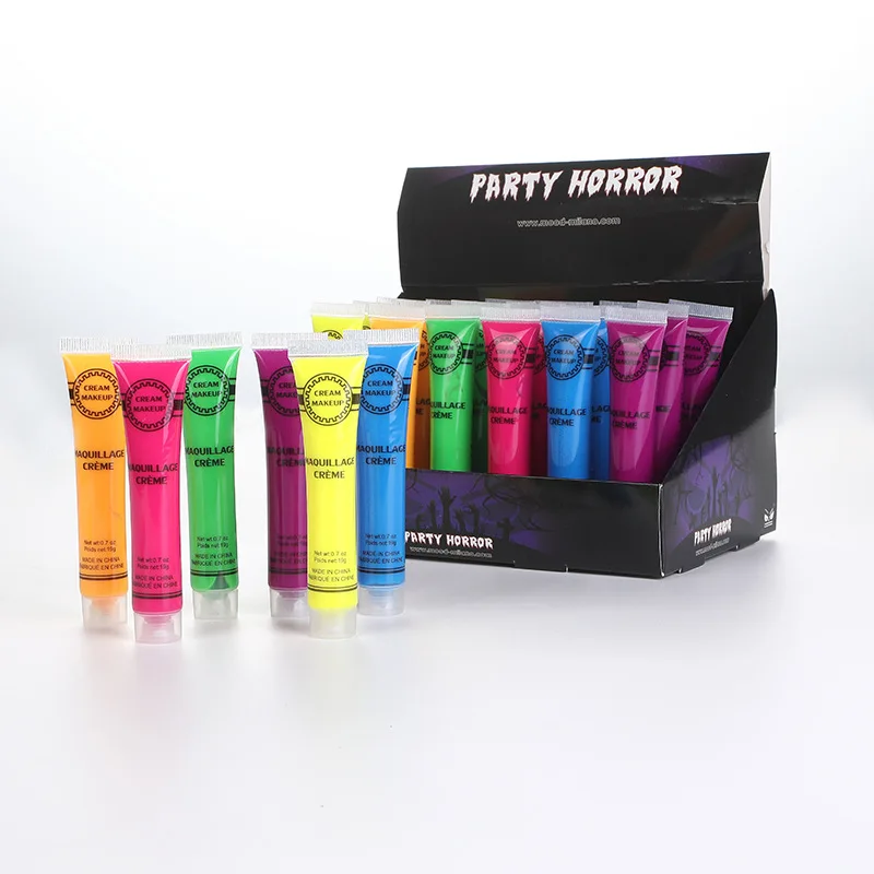 

Show Box Pack Fluorescent Ointment Set Human Face DIY Graffiti Fluorescent Ointment Painting