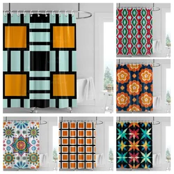 Home decoration shower curtains bathroom waterproof curtain fabric Living Room Modern Nordic Modern geometric pattern simple
