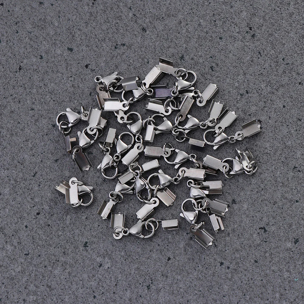 

50Pcs Stainless Steel Rope Buckle Clips Strong Secure Snap Hooks for Jewelry Crafting Necklace Bracelet Making DIY Lanyard