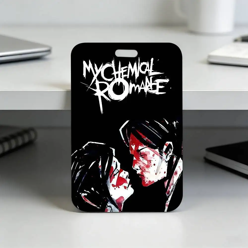 Band My C-Chemical Romance MCR K Lanyard, Arbeitsausweis, Tasche, Bus, Studenten-Fotoausweis, Kartenhalter, Abzeichen, Mitarbeiter, Kunststoff-Schiebeabdeckung – Detail 4