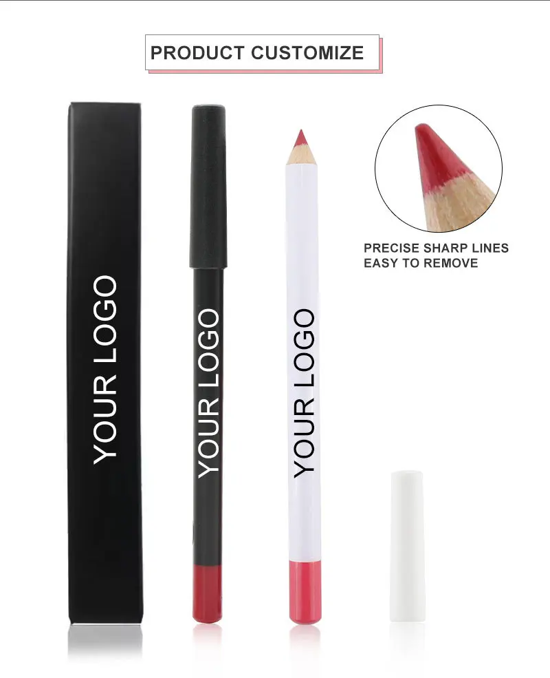 Creamy Lip Liner Private Label Long Lasting Waterproof Pencil Brown Nude Red Lip Liner Pen Wholesale Bulk for Business 20pcs