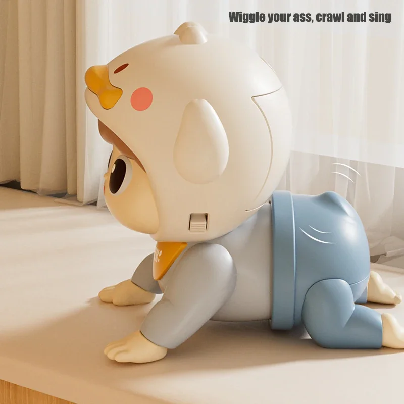 Juguetes para gatear para bebés con sonido, muñeca eléctrica para bebés, juguete para aprender a escalar, juguete educativo para niños pequeños, regalo de 0-6-12 meses