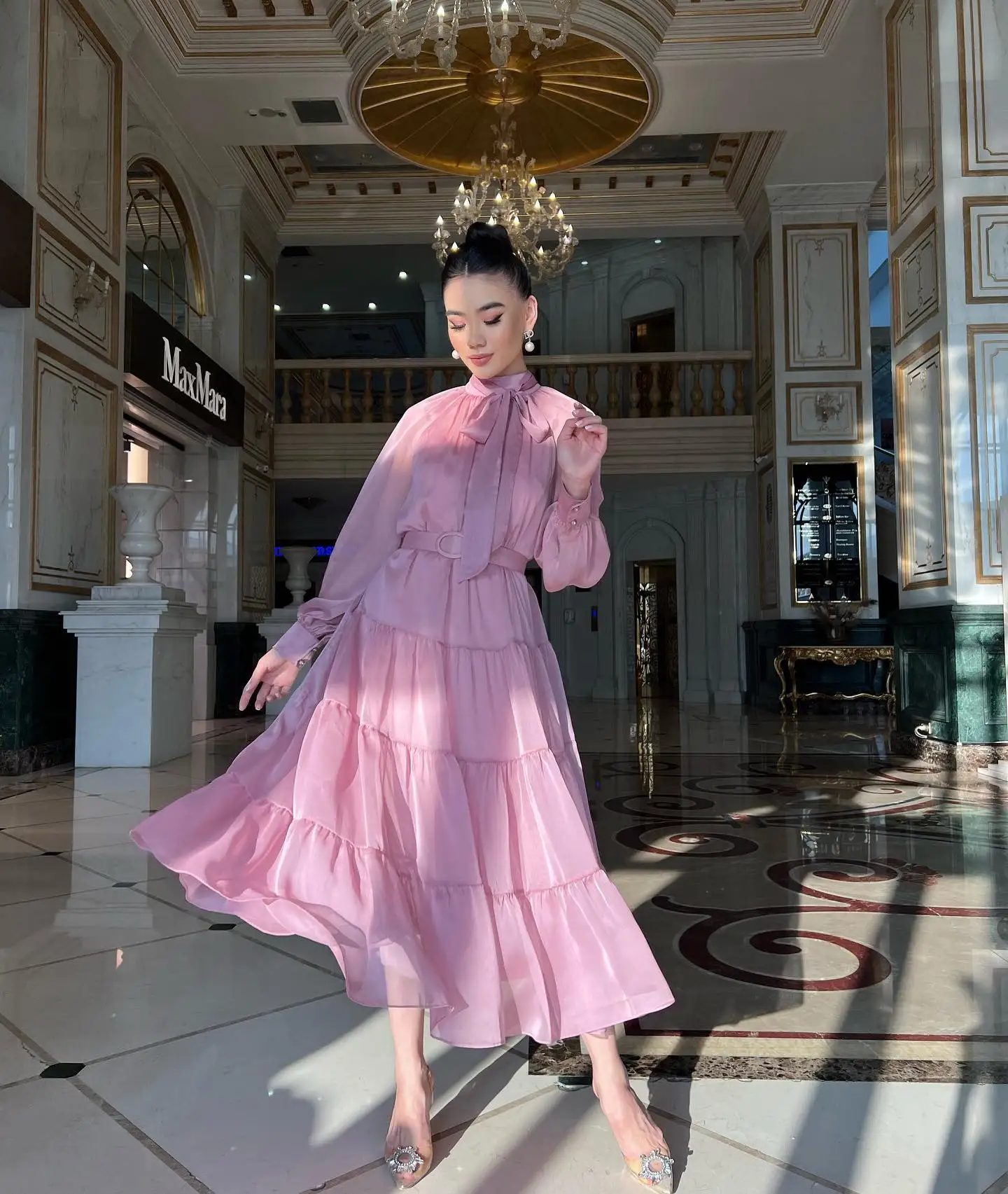 تخصيص أزرار الشيفون حساسة أشرطة حزام فساتين السهرة جودة عالية طويلة الأكمام فستان الحفلة الراقصة حجم مخصص جزء