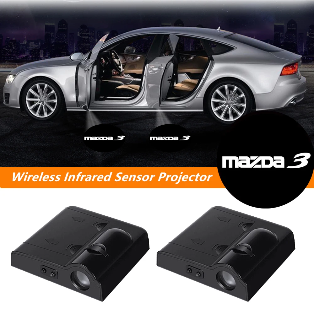 

2 Pieces Shadow Ghost for Wireless LED M3 Logo Car Door White Welcome Pedal Lights Laser Projector