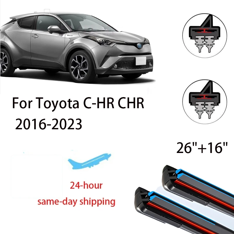 

Для Toyota C-HR CHR 2016-2023 2017 2018 2019 стеклоочиститель передние щетки стеклоочистителя лобовое стекло щетки для окон 26 "+ 16"