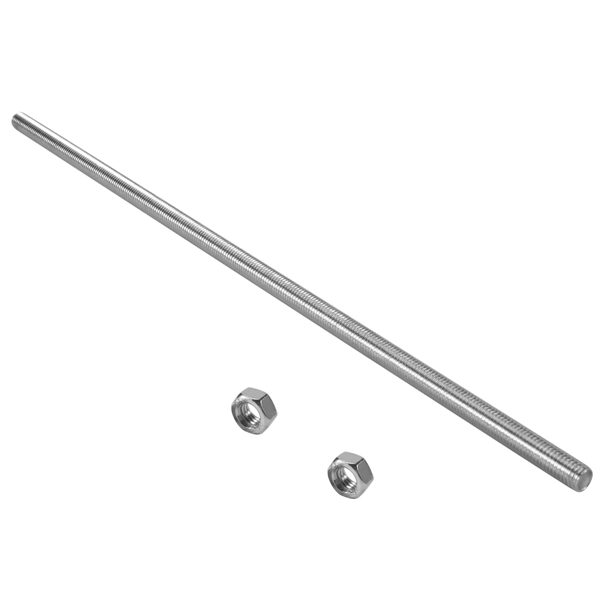 320mm x M8 Stainless Steel Thread Bar Stock Rod Silver Tone