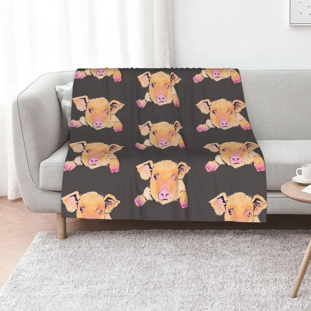 

Piggy Throw Blanket christmas gifts for sofa warm for winter blankets ands Blankets