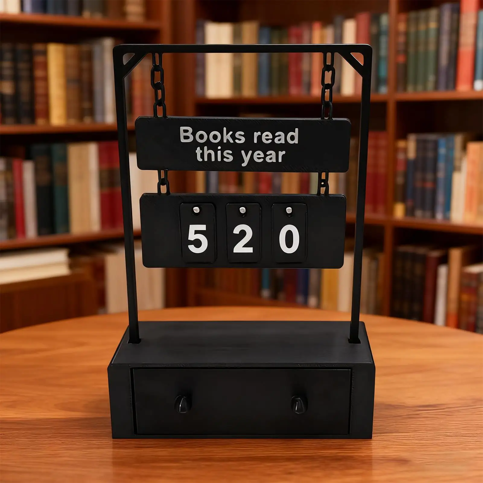 معلقة كتاب عداد القراءة التقدم المقتفي 3 أرقام FlipBook عداد أداة حافز لقراءة المكتبة هذا العام ديكور المنزل #2