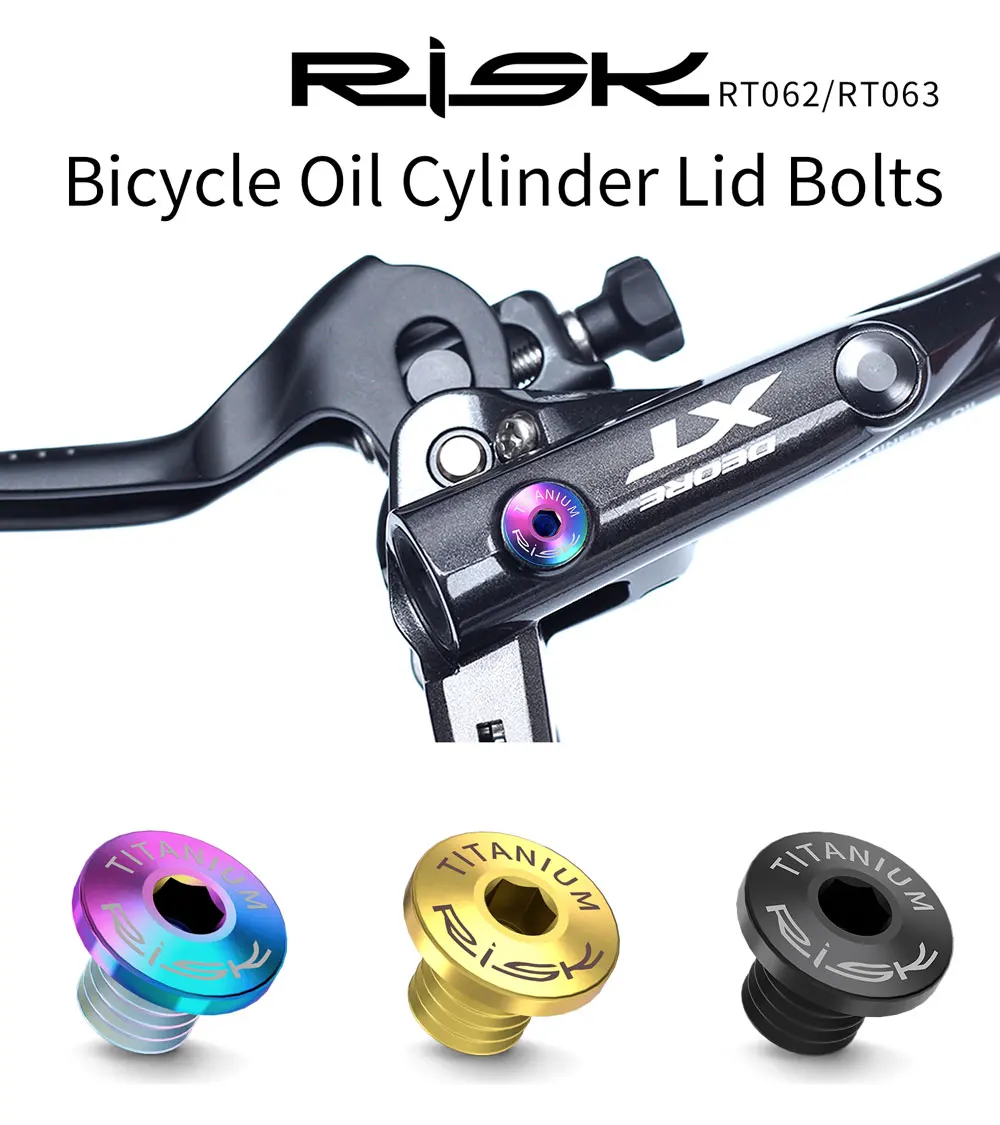 RISK A Whole/Separate Oil Cylinder Lid Bolts for Shimano Bike Brake Lever Titanium Disc Fixed Screw Bicycle Hydraulic Brake Bolt