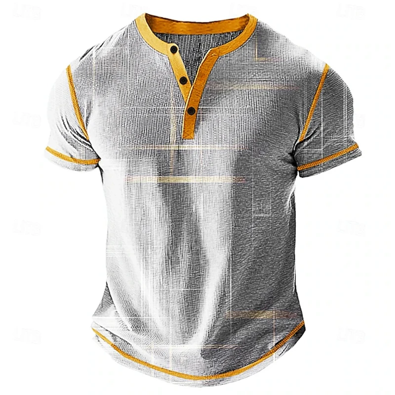 Herren Atmungsaktives Sommer-Poloshirt Outdoor Freizeit Sport Kurzarm-T-Shirt V-Ausschnitt Design Alltägliche Ausgehmode Oberteil – Detail 12