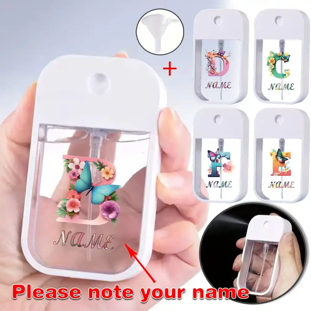 

Customized Name 45ml Refillable Card Perfume Spray Bottle Moisturizing Sprayer Alcohol Mist Dispenser Portable Hand Sanitizer