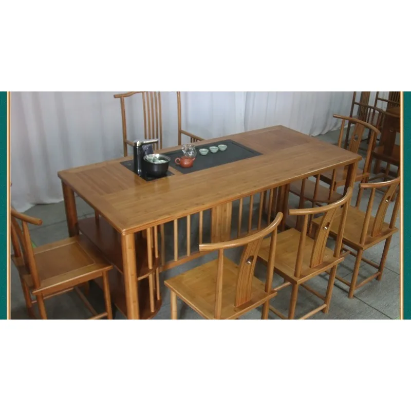 

New Chinese solid wood tea table home office kung fu tea table combination