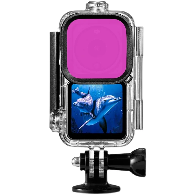 For DJI Osmo Action 2 Accessories Waterproof Case Diving Housing Mount Shell Protect Filters Red Pink For DJI Action2 Camera