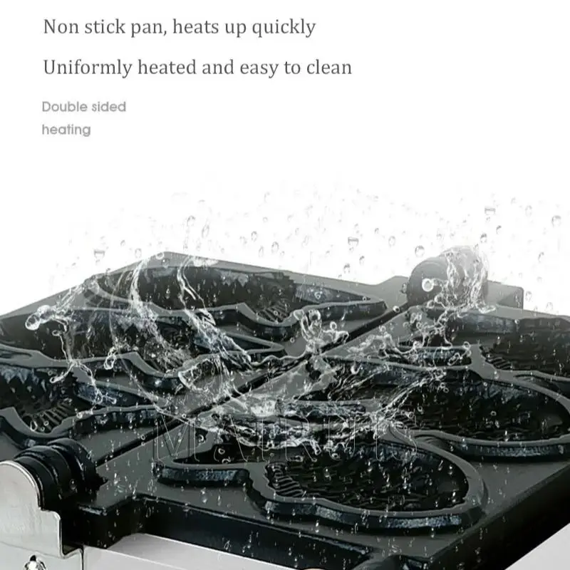 상업용 3 Pcs 전기 닫는 입 아이스크림 Taiyaki 기계 물고기 모양 와플 메이커 기계 케이크 오븐