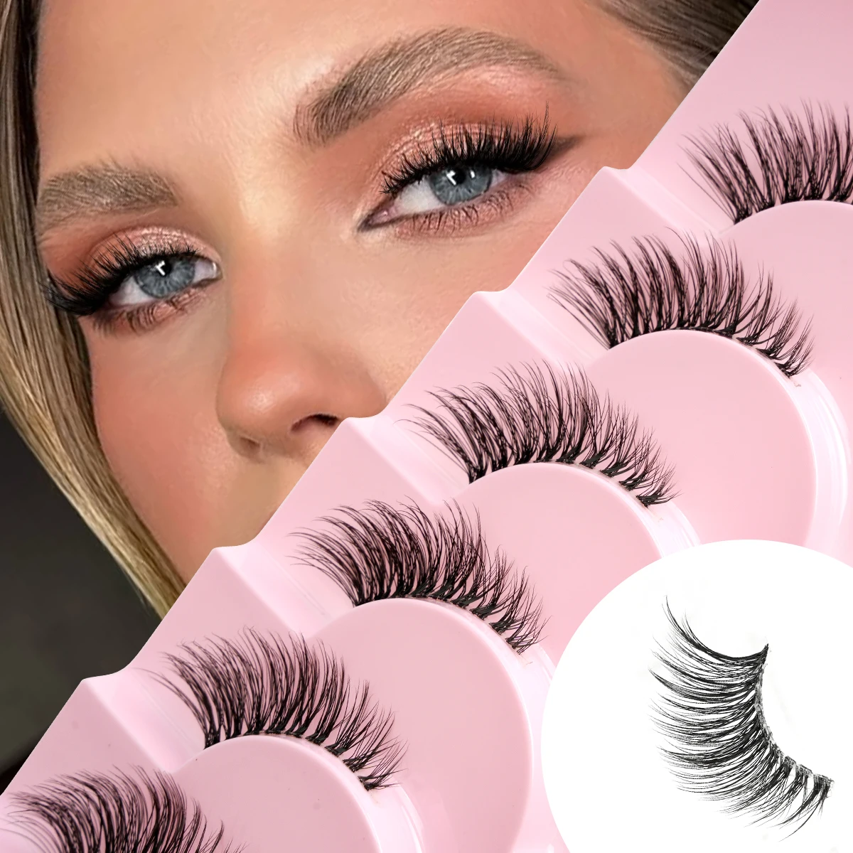 YSDO 3/10 paires demi cils chat cils naturels longs faux cils à la main moelleux 3D vison cils Extension maquillage maquiagem