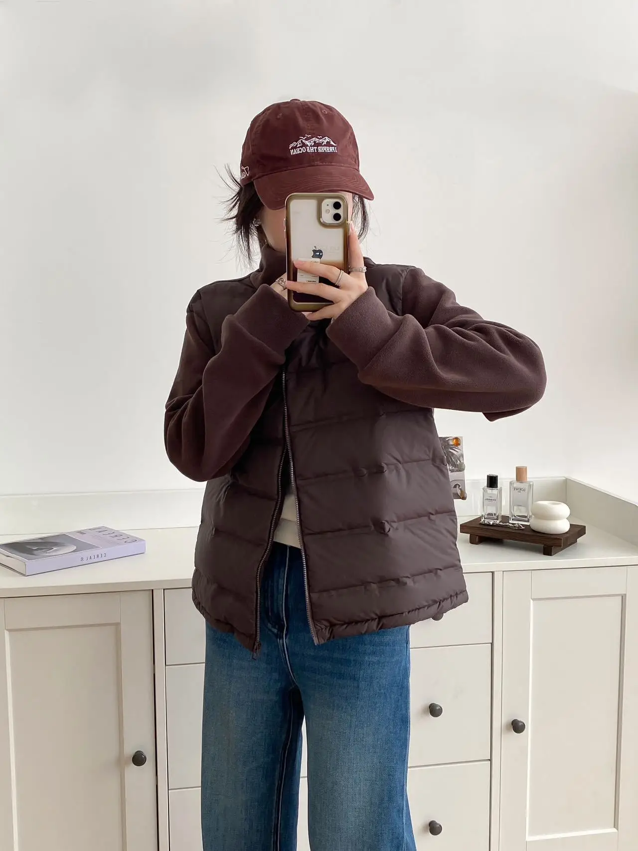 2025 Autumn and Winter Down Short Fleece Down Jacket, Women's Autumn and Winter Solid Color Duck Down Warm Cardigan Jacket