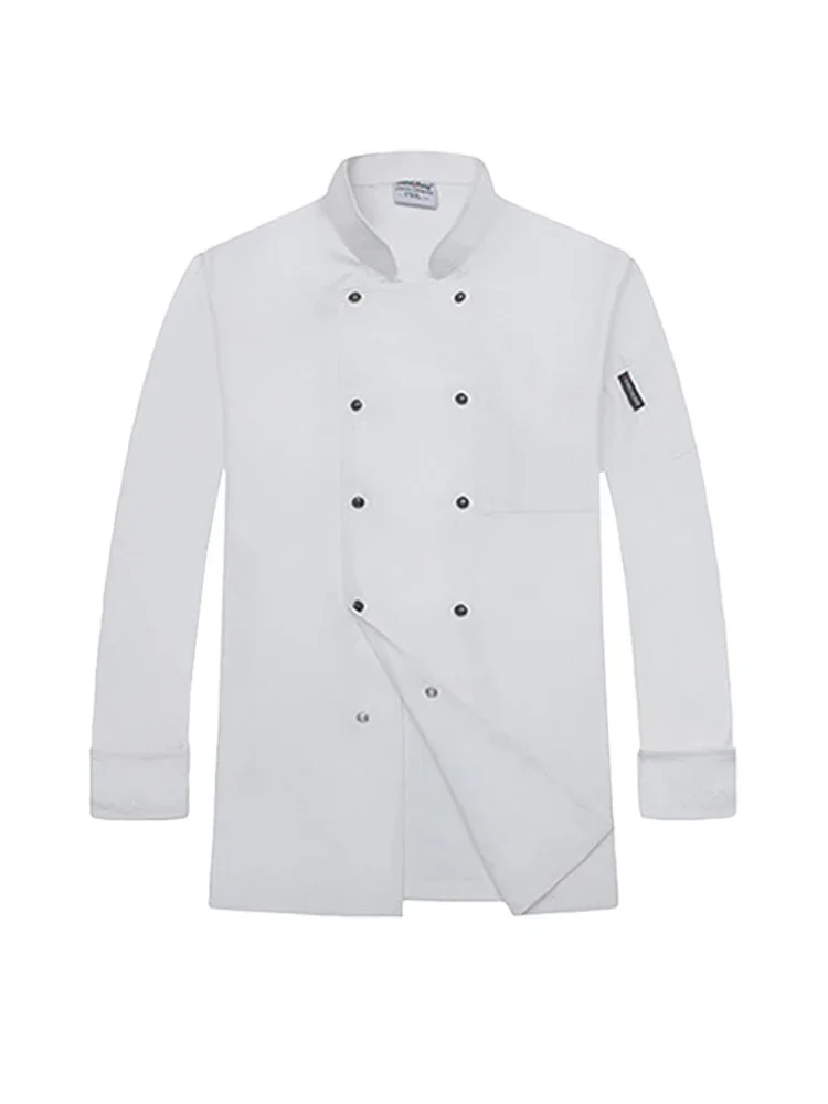 Chef Uniform for Men Small Restaurant Hotel Kitchen Catering Jackets Cooking Cafe Workwear Cook Outfit Bakery Clothes