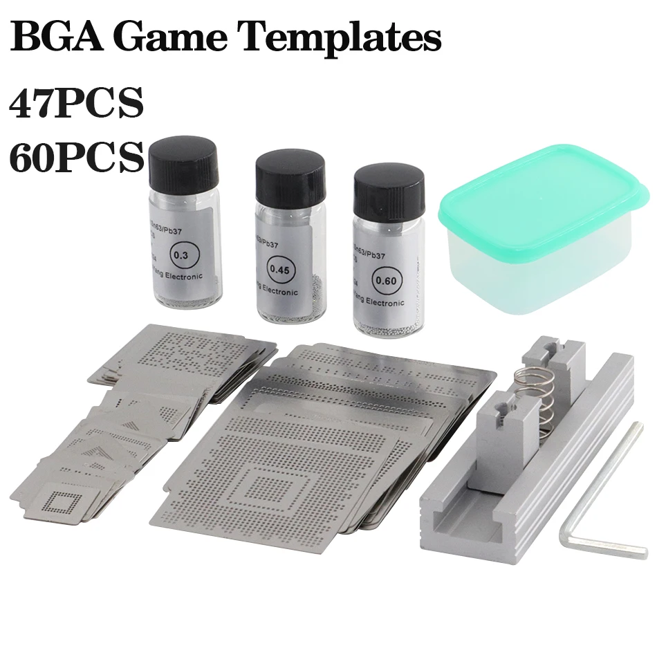 High-quality 47pcs/60pcs game console BGA pressure welding mold template assembly XBOX360 PS5 PS3-CPU PS4 CXD90042GG CXD90061GG