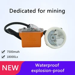 Lámpara de pesca para minería, luz Led impermeable y a prueba de explosiones, gran capacidad, batería de litio, casco de seguridad, luz de minería